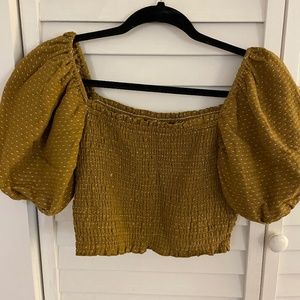 Puff Sleeve Crop Top